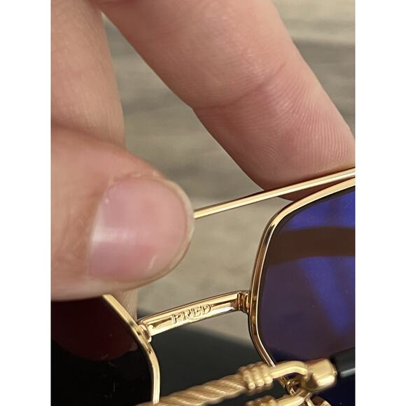 Fred FG40030U 30E Gold Frame Rope Cable Sunglasses Pilor Aviators Unisex - Picture 10 of 13
